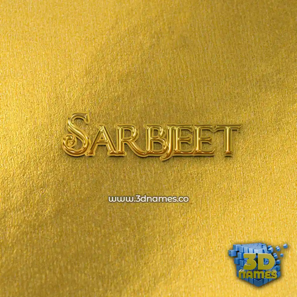sarbjeet in All Gold style - 3D name wallpaper