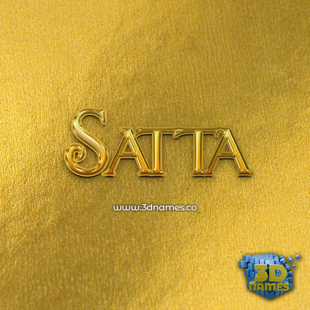 satta in All Gold style - 3D name wallpaper