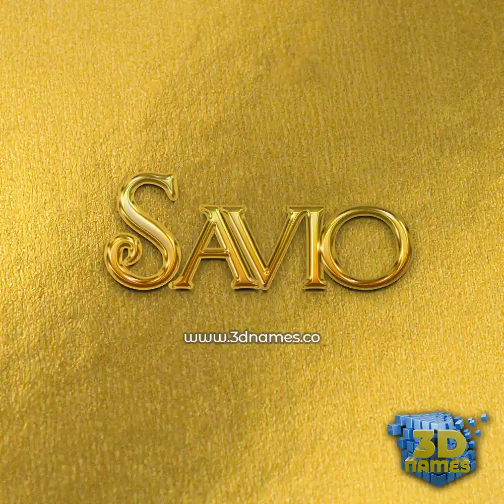 savio in All Gold style - 3D name wallpaper