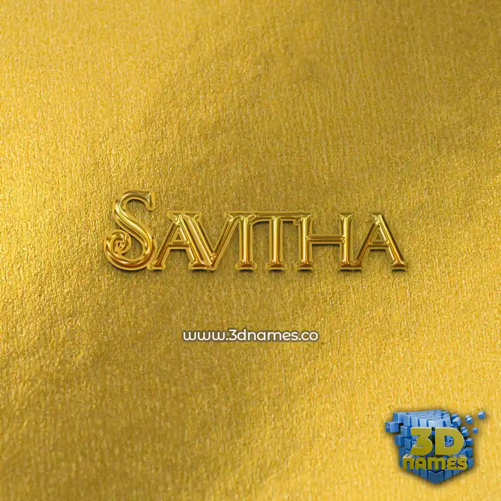 savitha in All Gold style - 3D name wallpaper