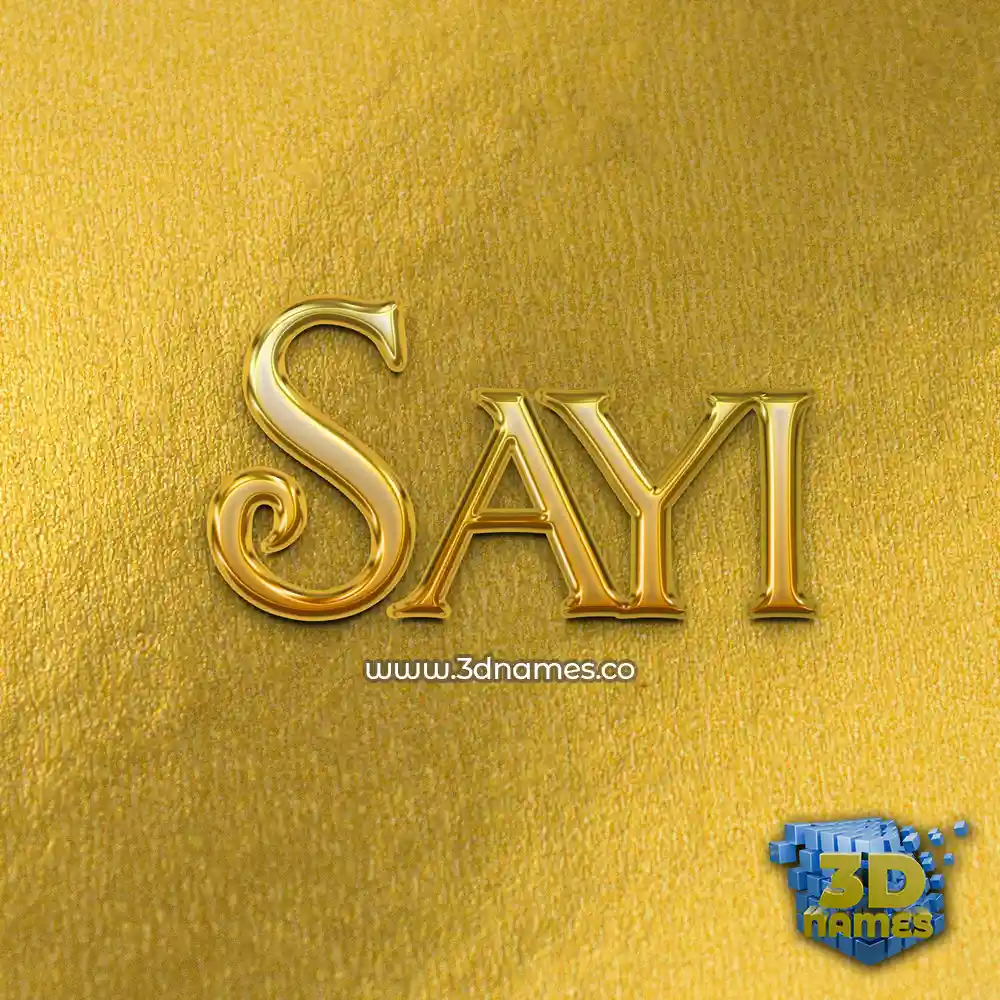 sayi in All Gold style - 3D name wallpaper