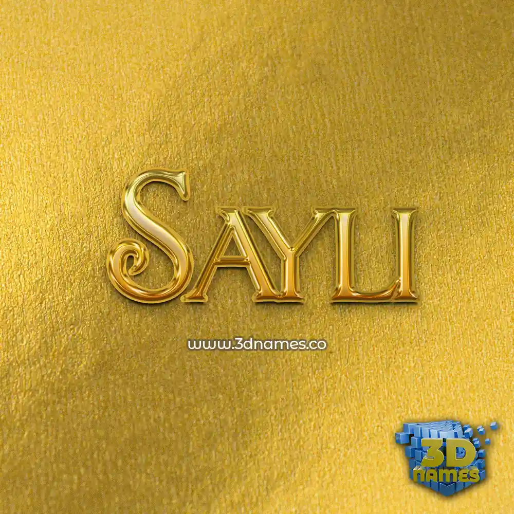 sayli in All Gold style - 3D name wallpaper
