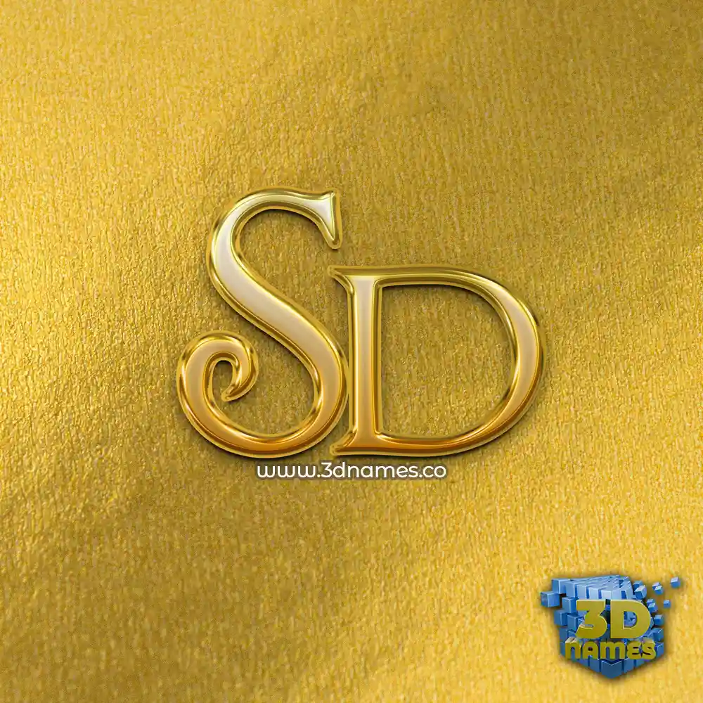 sd in All Gold style - 3D name wallpaper