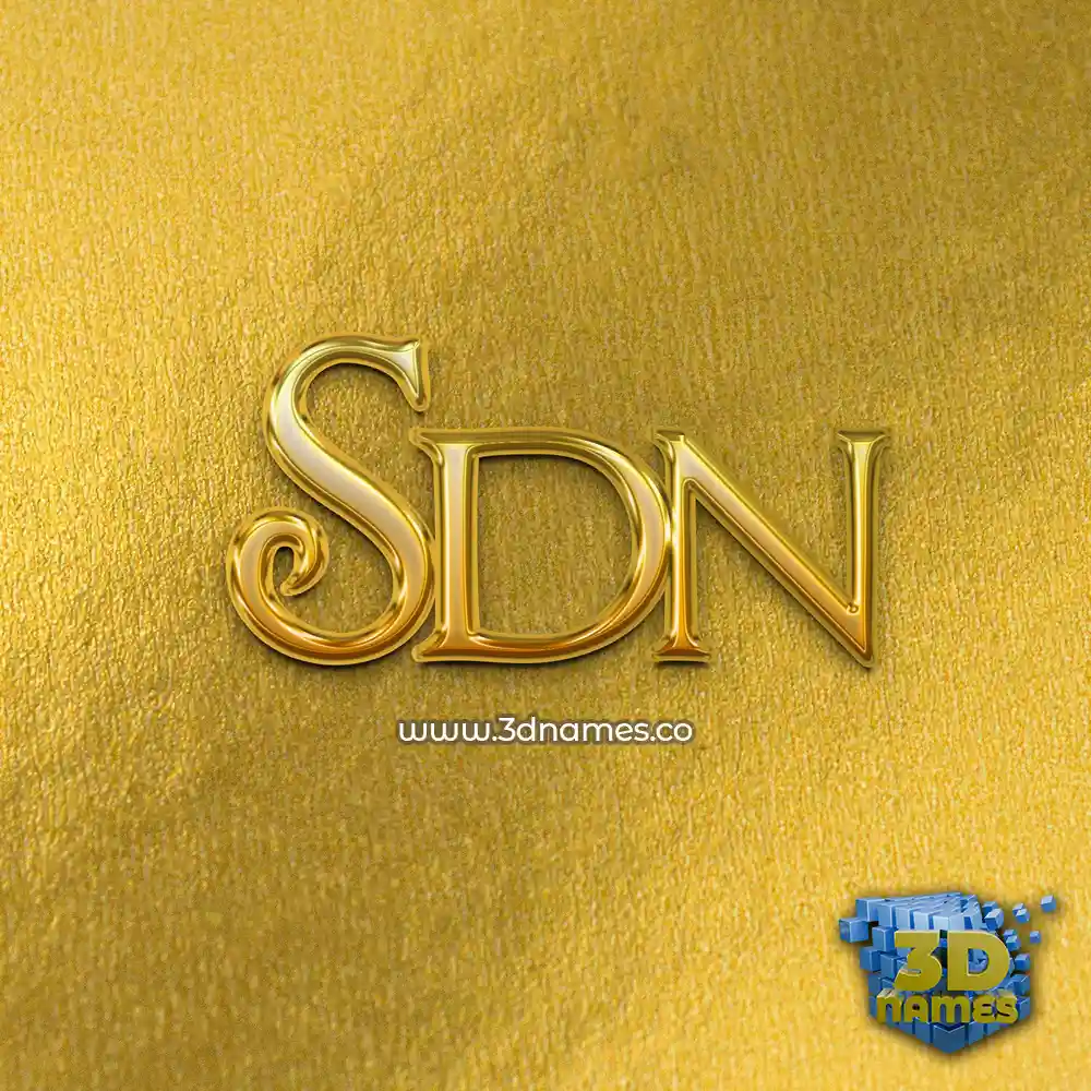 sdn in All Gold style - 3D name wallpaper