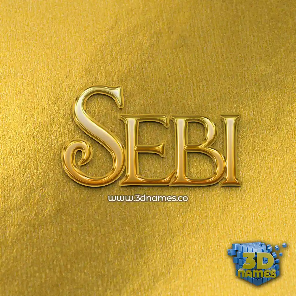 sebi in All Gold style - 3D name wallpaper