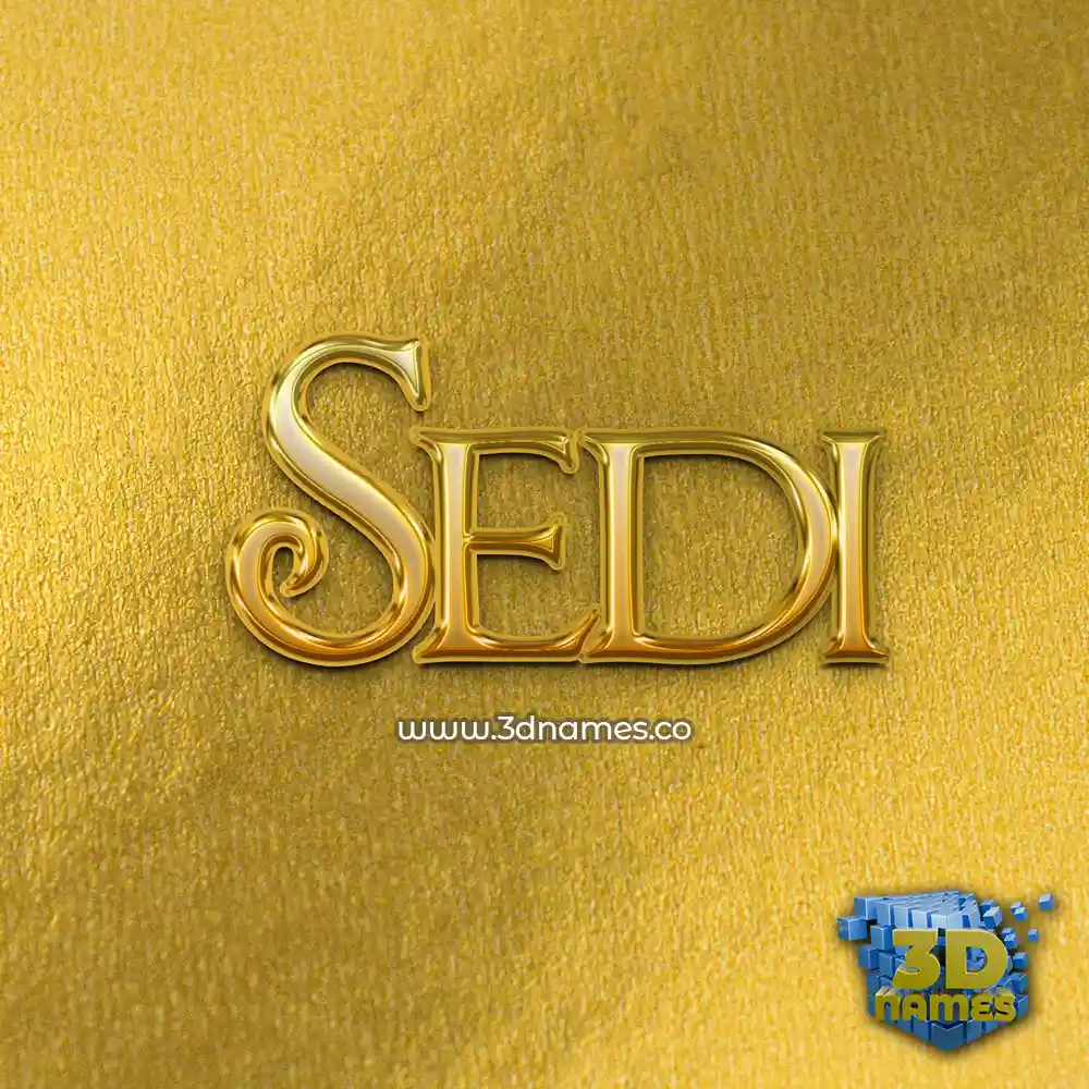 sedi in All Gold style - 3D name wallpaper