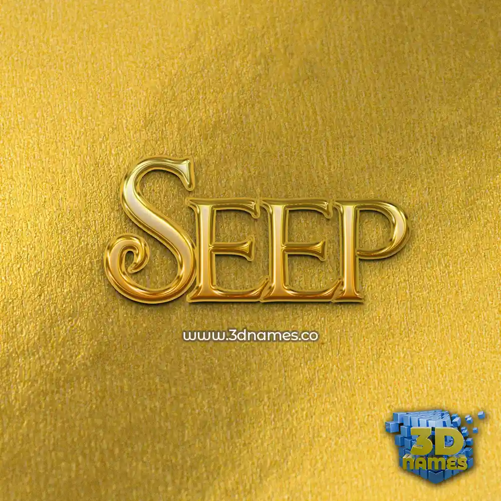 seep in All Gold style - 3D name wallpaper