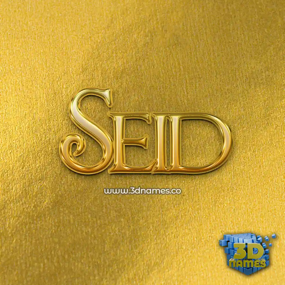 seid in All Gold style - 3D name wallpaper