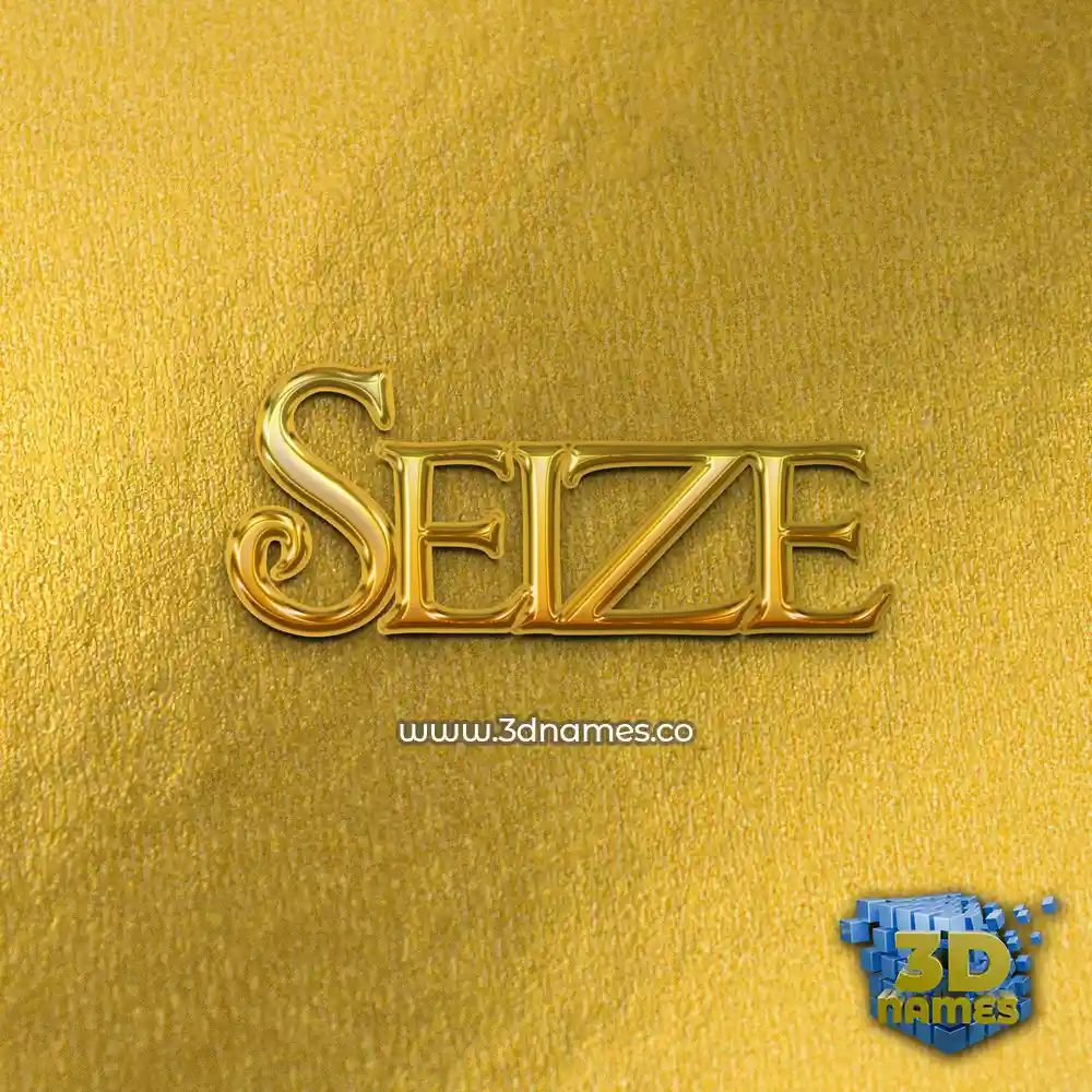 seize in All Gold style - 3D name wallpaper