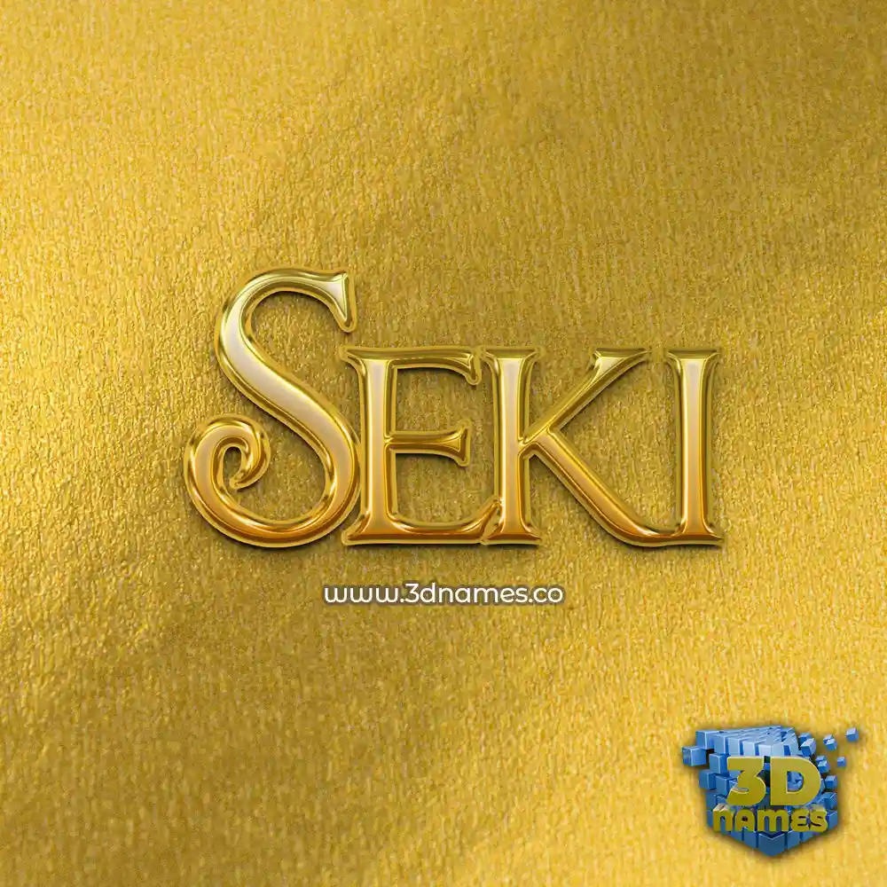 seki in All Gold style - 3D name wallpaper
