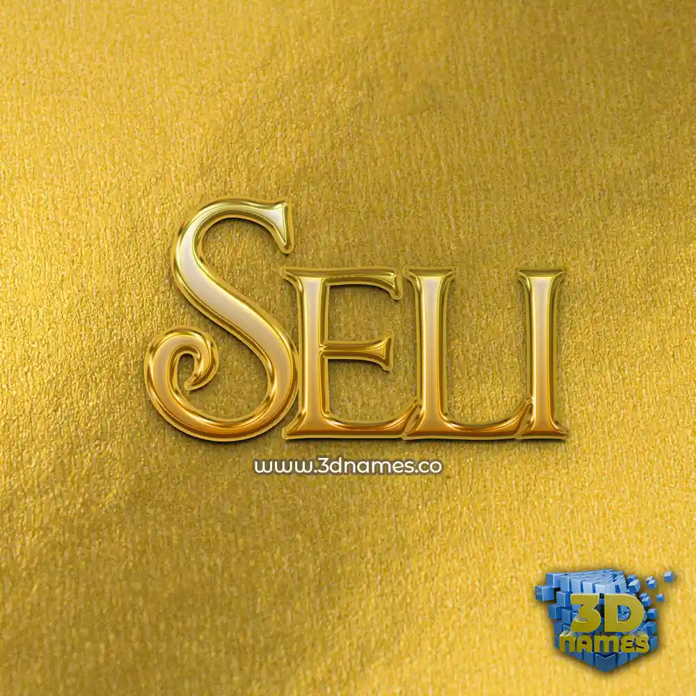 seli in All Gold style - 3D name wallpaper