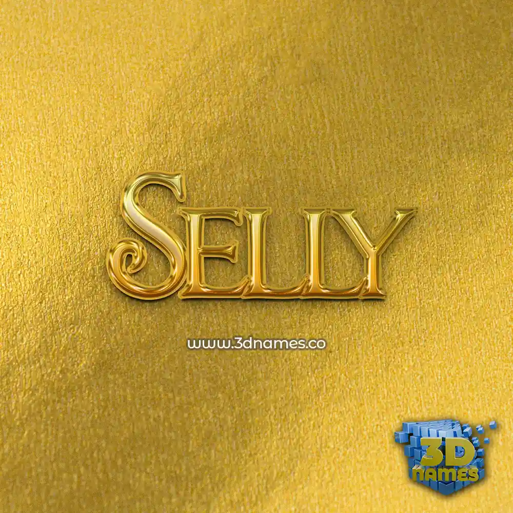selly in All Gold style - 3D name wallpaper