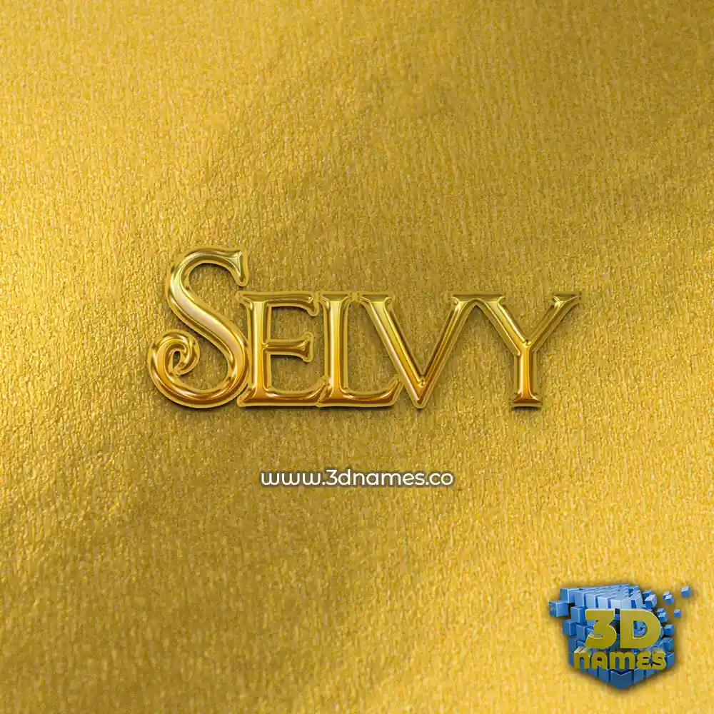 selvy in All Gold style - 3D name wallpaper