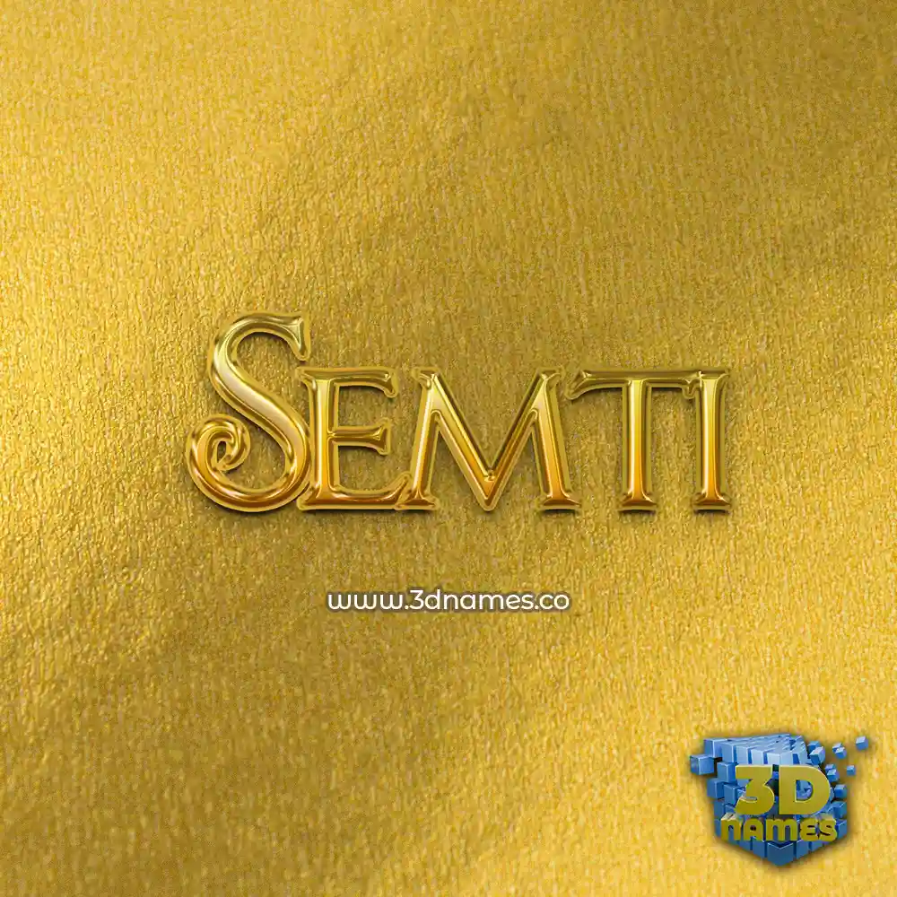 semti in All Gold style - 3D name wallpaper