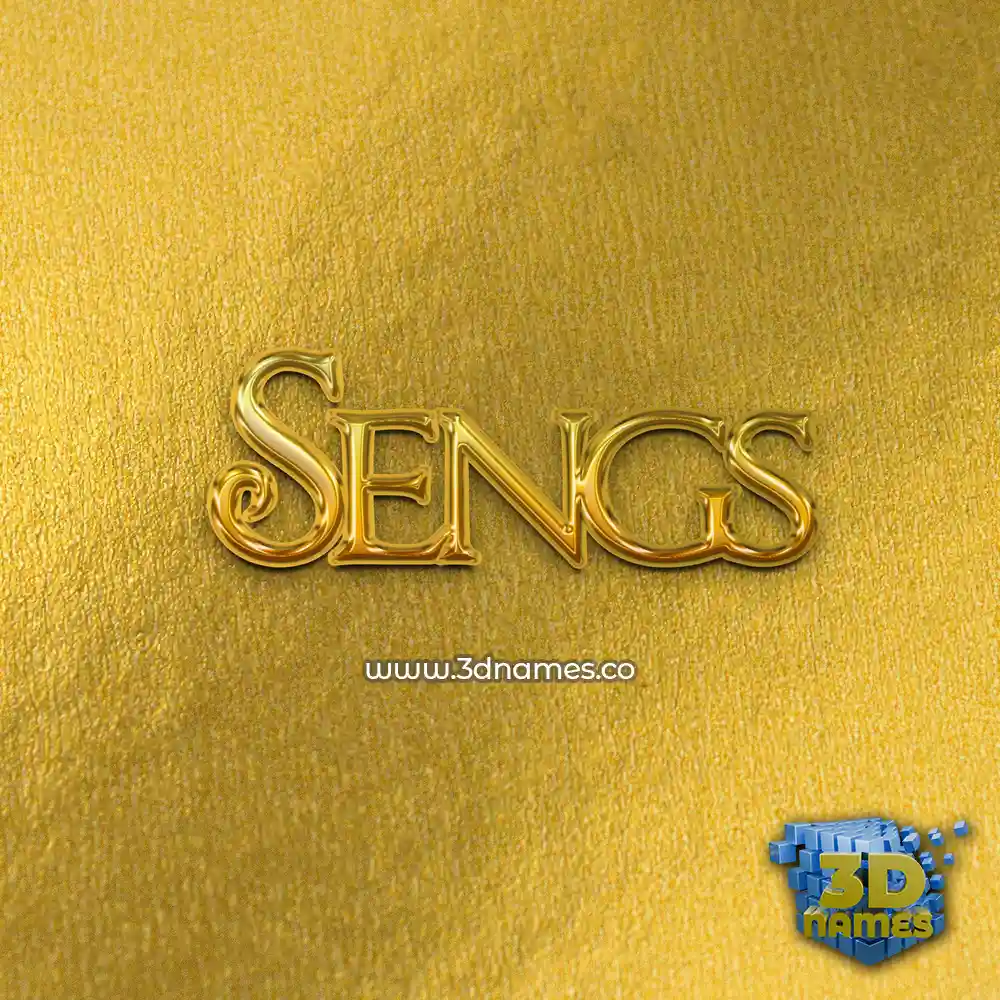 sengs in All Gold style - 3D name wallpaper