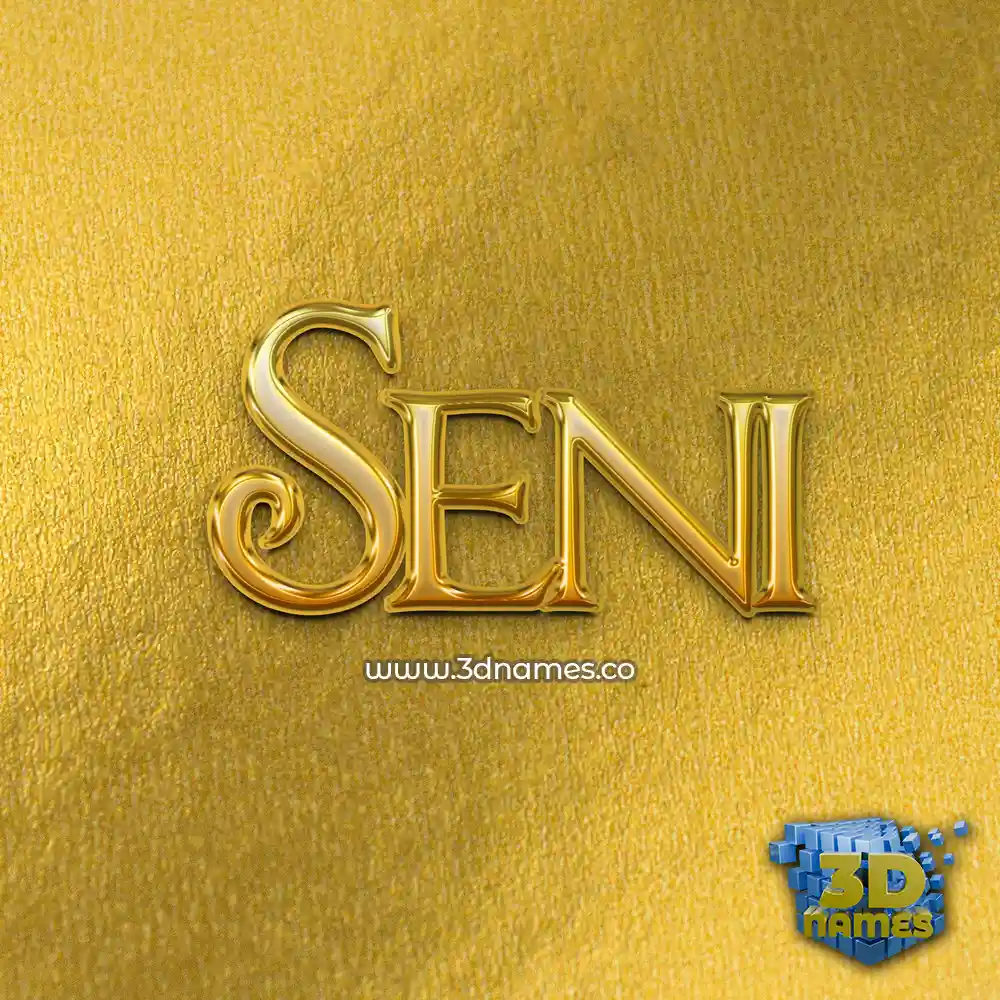 seni in All Gold style - 3D name wallpaper