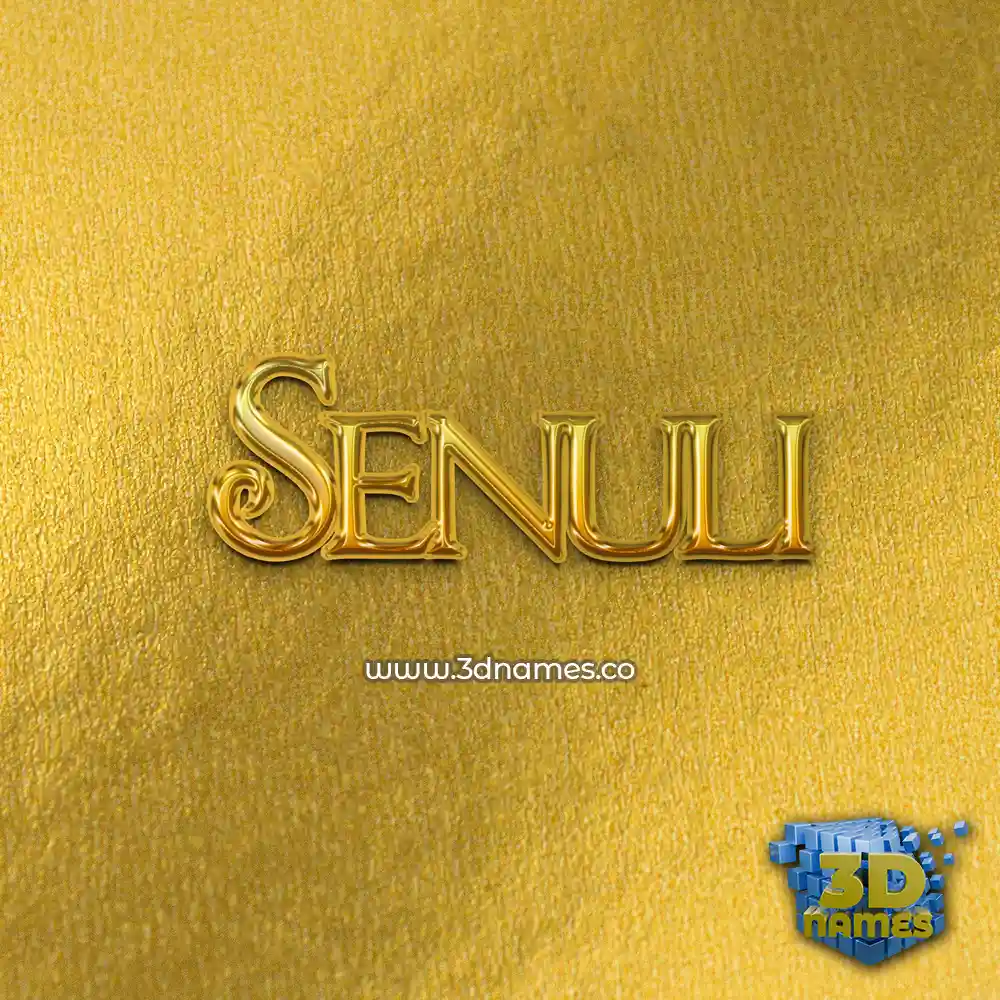 senuli in All Gold style - 3D name wallpaper