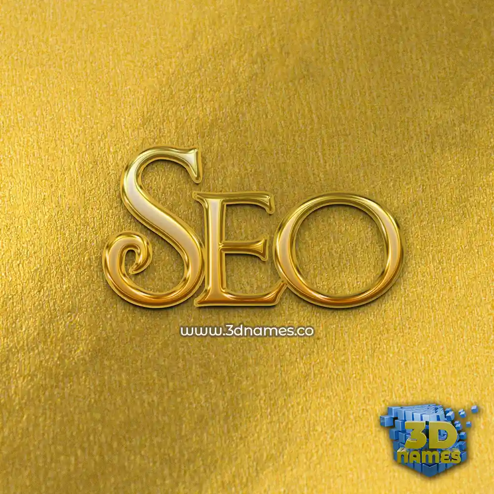 seo in All Gold style - 3D name wallpaper