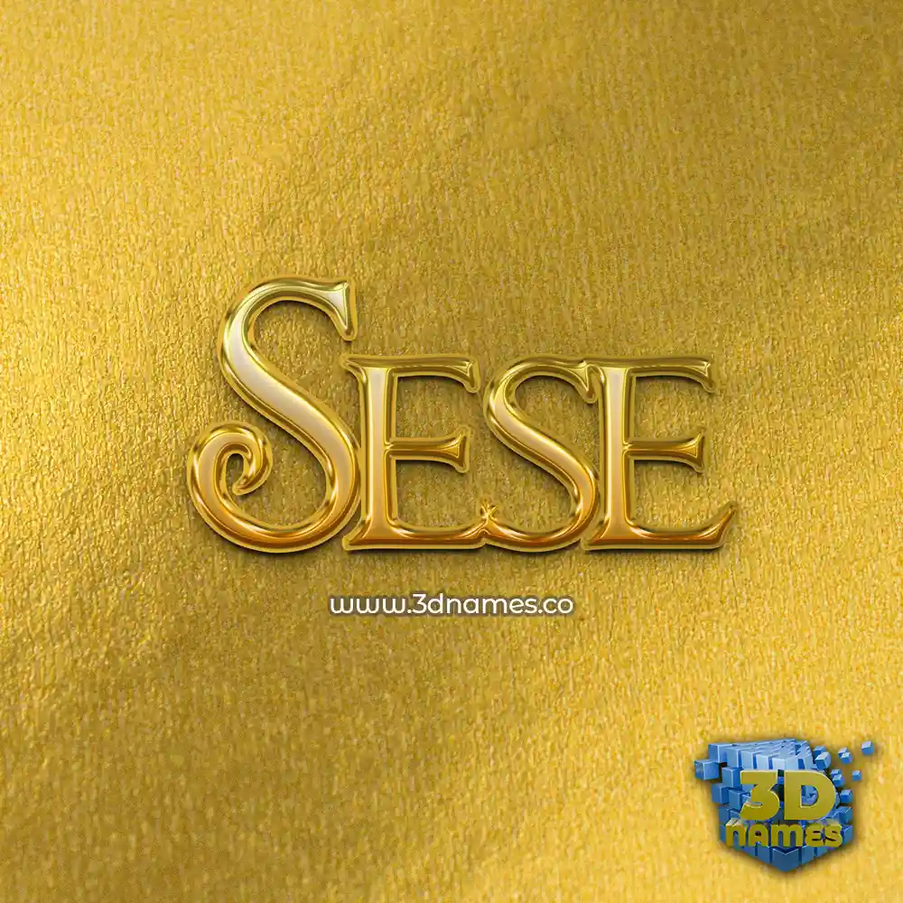 sese in All Gold style - 3D name wallpaper