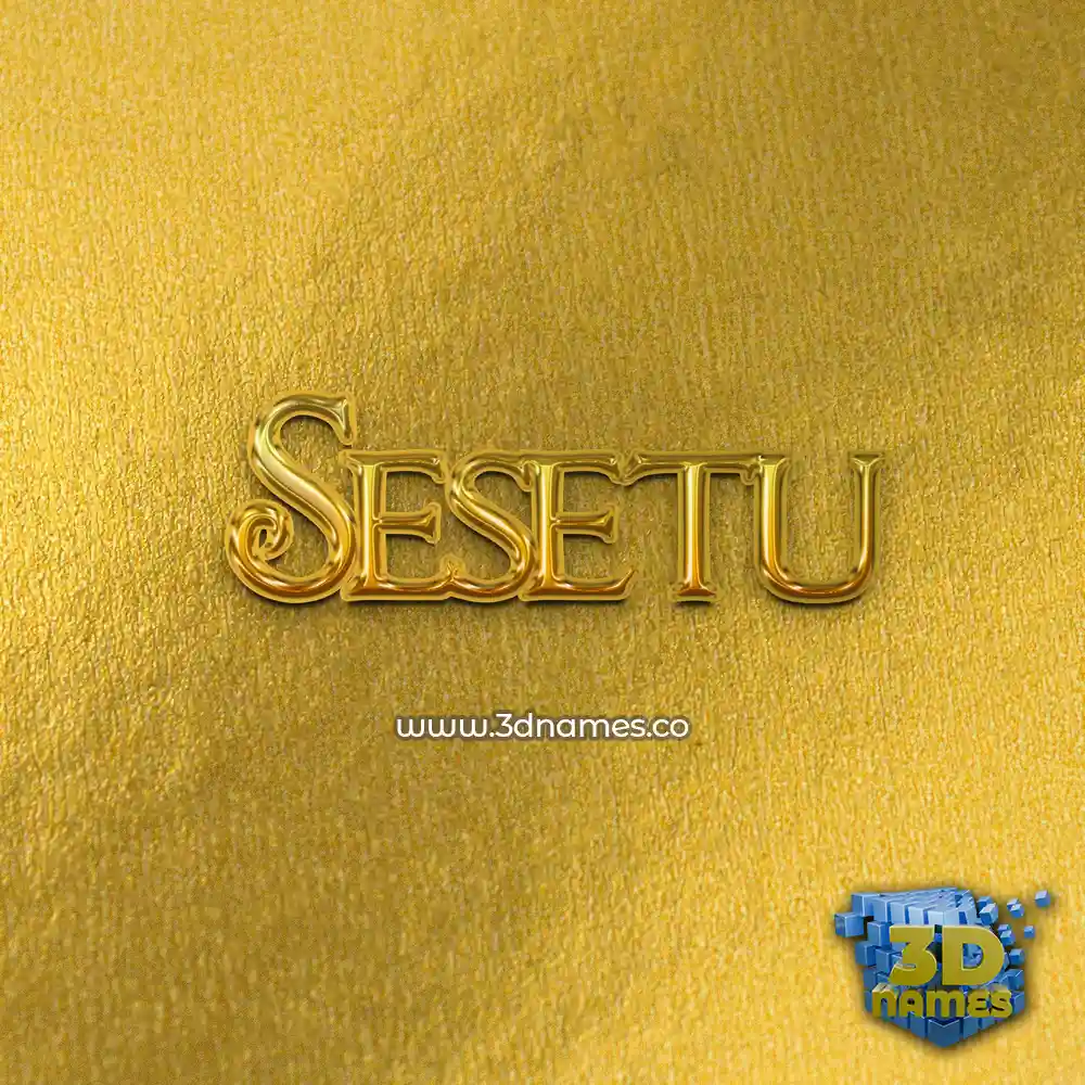 sesetu in All Gold style - 3D name wallpaper