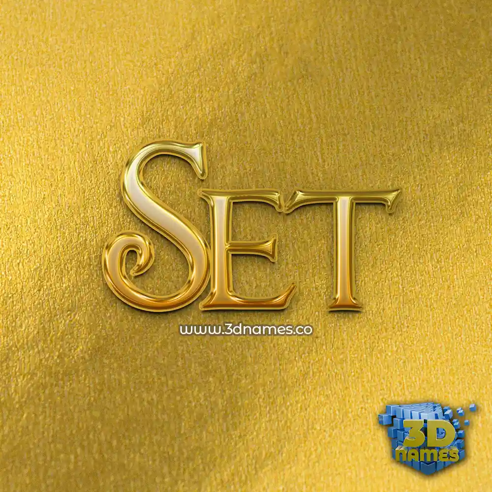 set in All Gold style - 3D name wallpaper