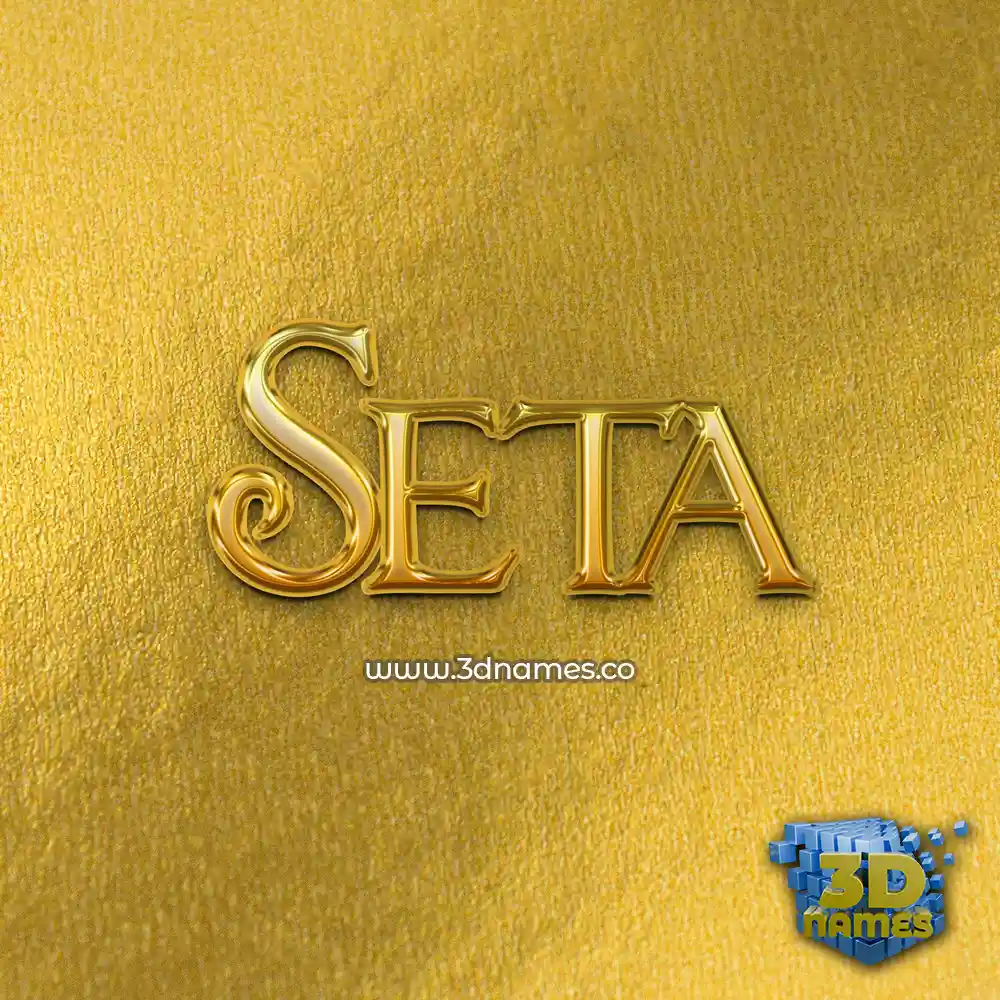 seta in All Gold style - 3D name wallpaper