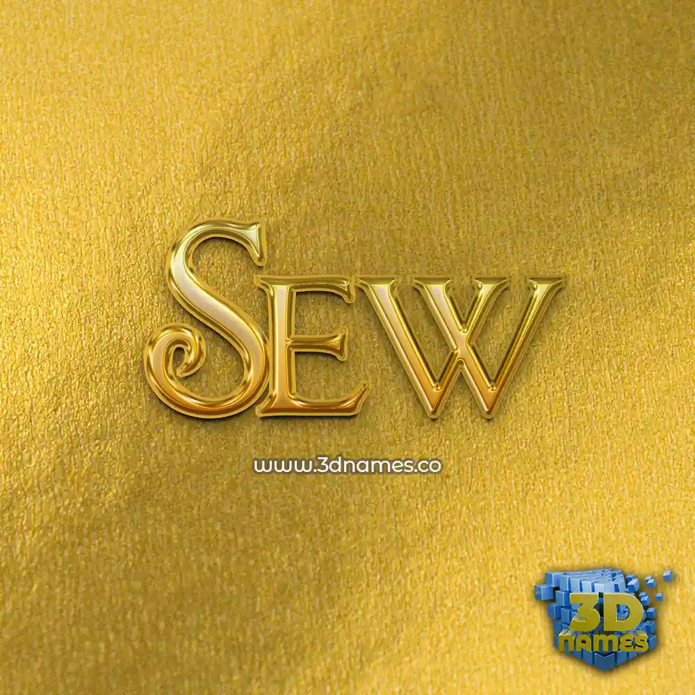 sew in All Gold style - 3D name wallpaper