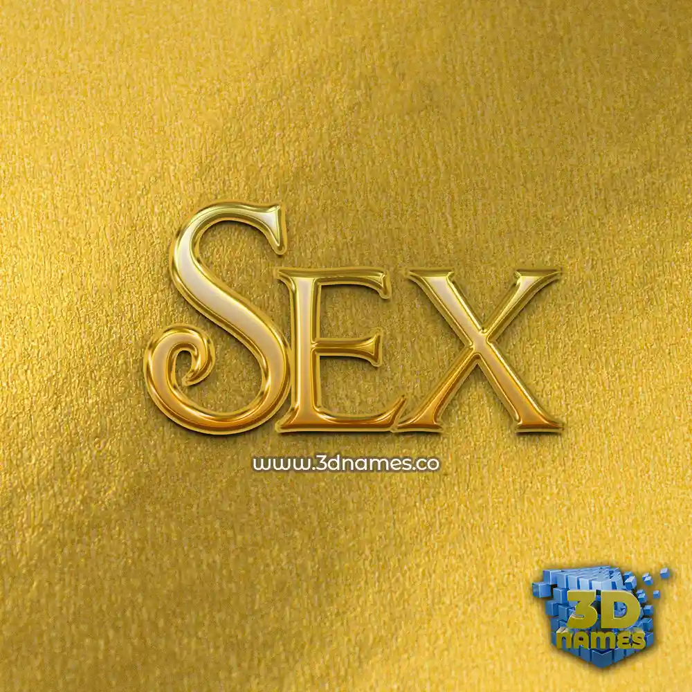 sex in All Gold style - 3D name wallpaper