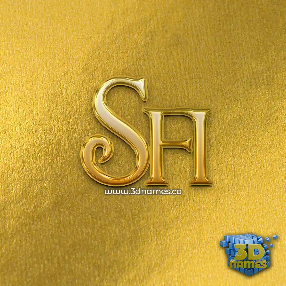 sfi in All Gold style - 3D name wallpaper