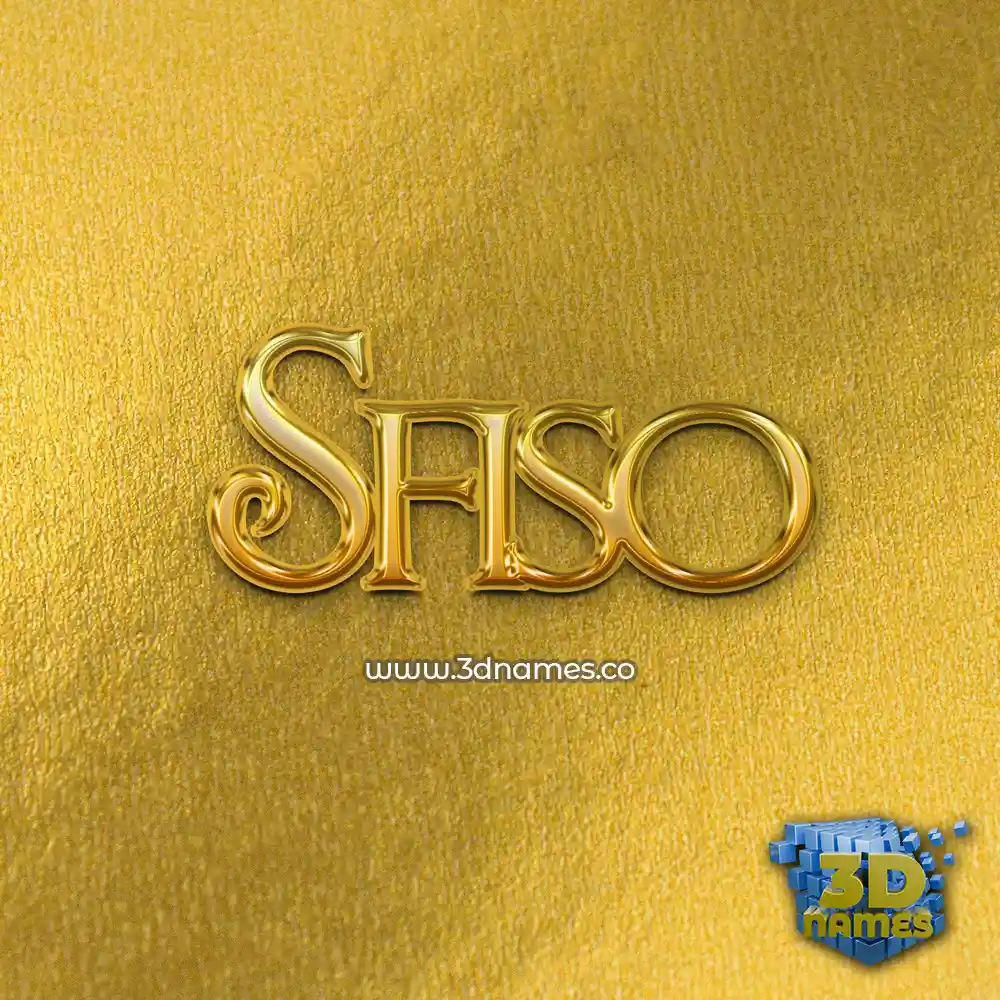 sfiso in All Gold style - 3D name wallpaper