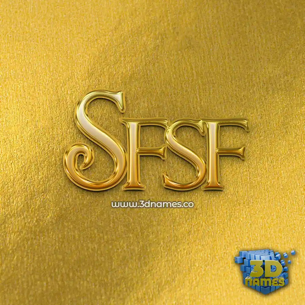 sfsf in All Gold style - 3D name wallpaper