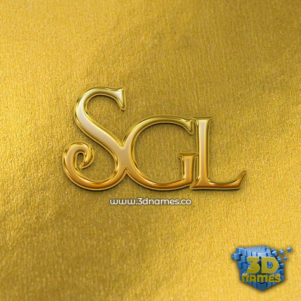sgl in All Gold style - 3D name wallpaper