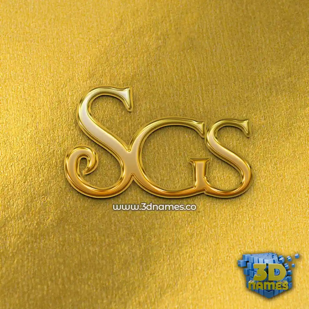 sgs in All Gold style - 3D name wallpaper