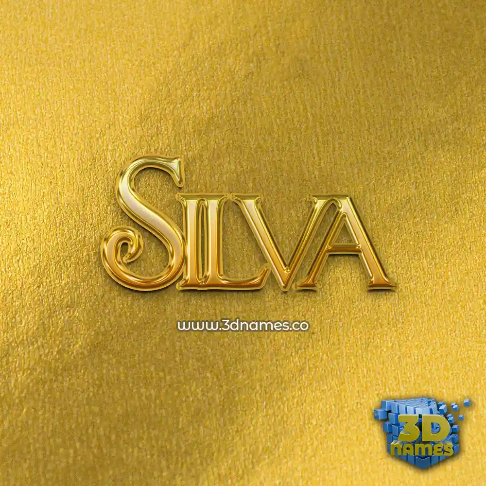 silva in All Gold style - 3D name wallpaper