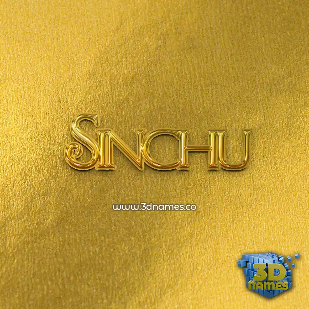 sinchu in All Gold style - 3D name wallpaper
