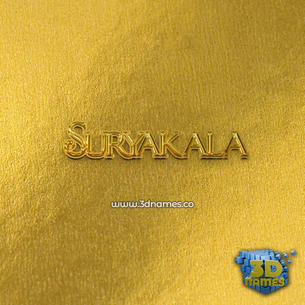 suryakala in All Gold style - 3D name wallpaper
