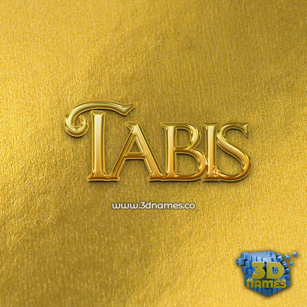 tabis in All Gold style - 3D name wallpaper