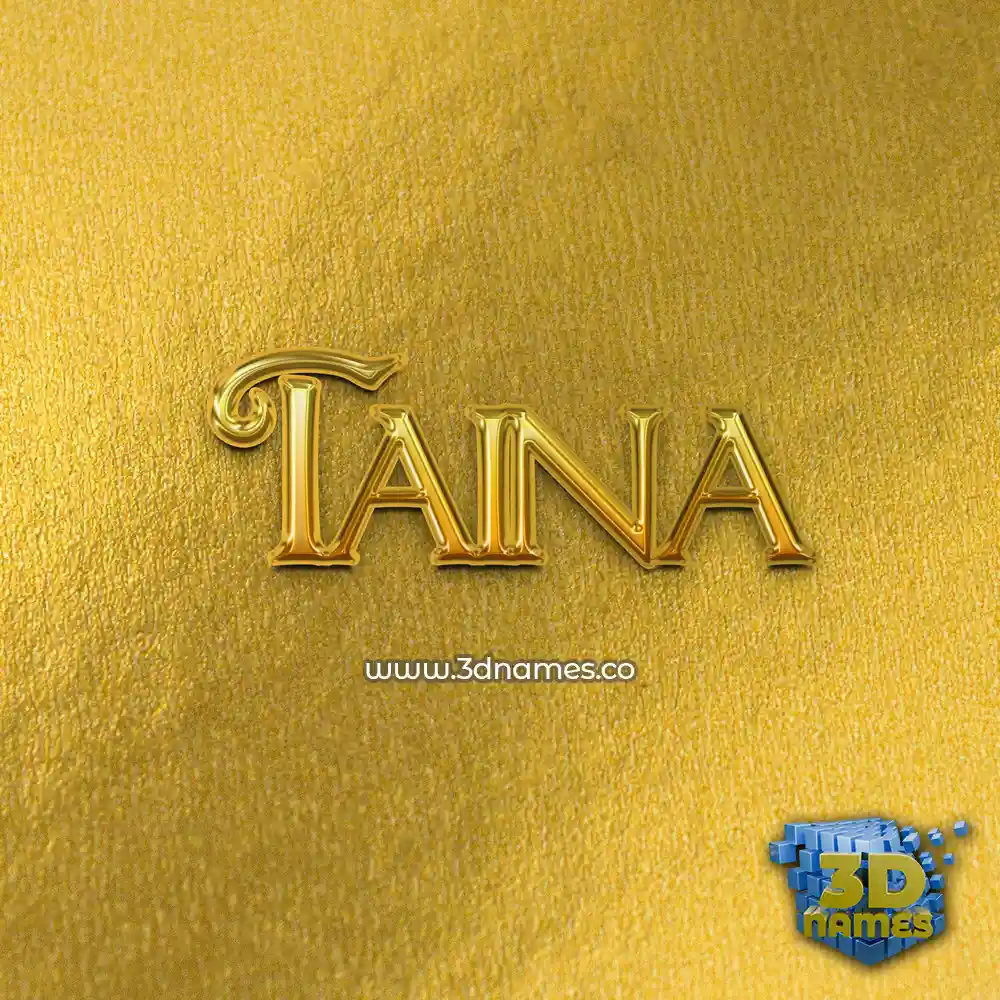 taina in All Gold style - 3D name wallpaper