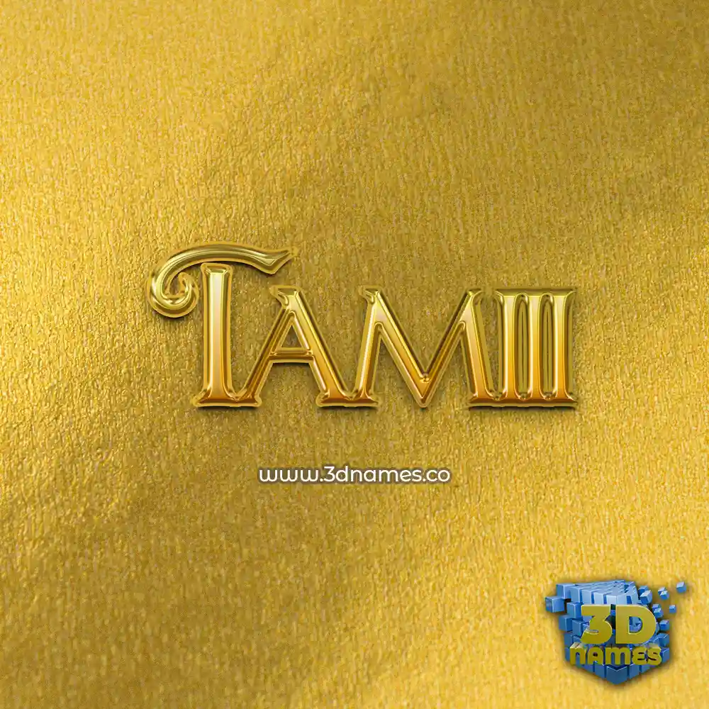 tamiii in All Gold style - 3D name wallpaper