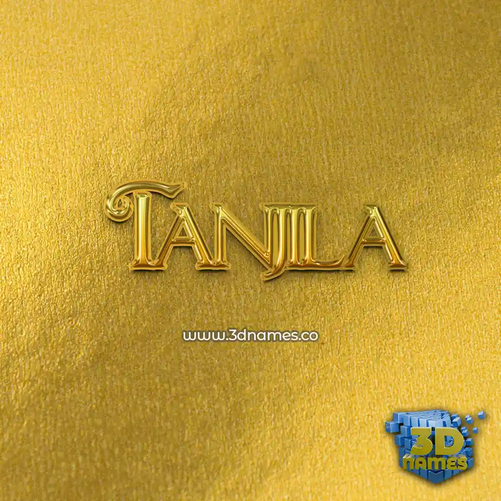 tanjila in All Gold style - 3D name wallpaper