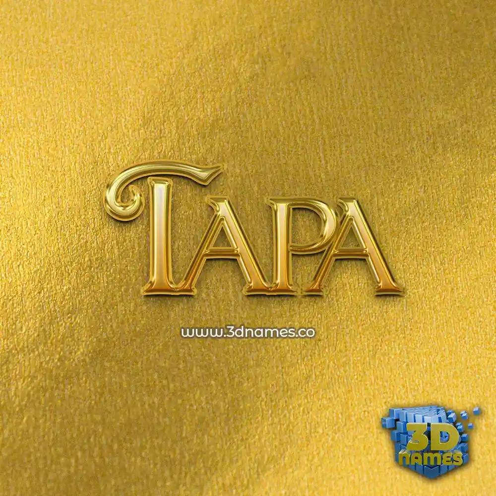 tapa in All Gold style - 3D name wallpaper