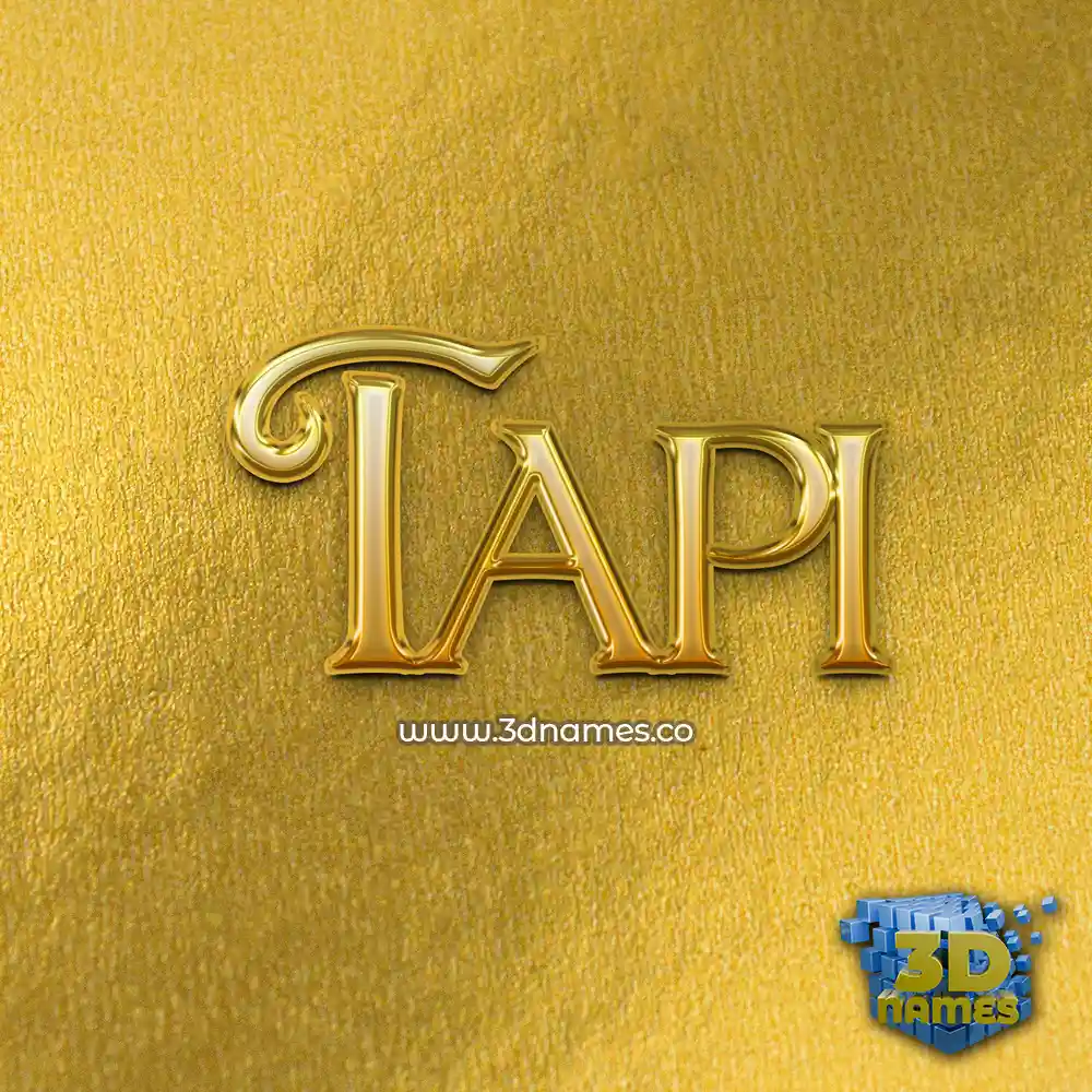 tapi in All Gold style - 3D name wallpaper
