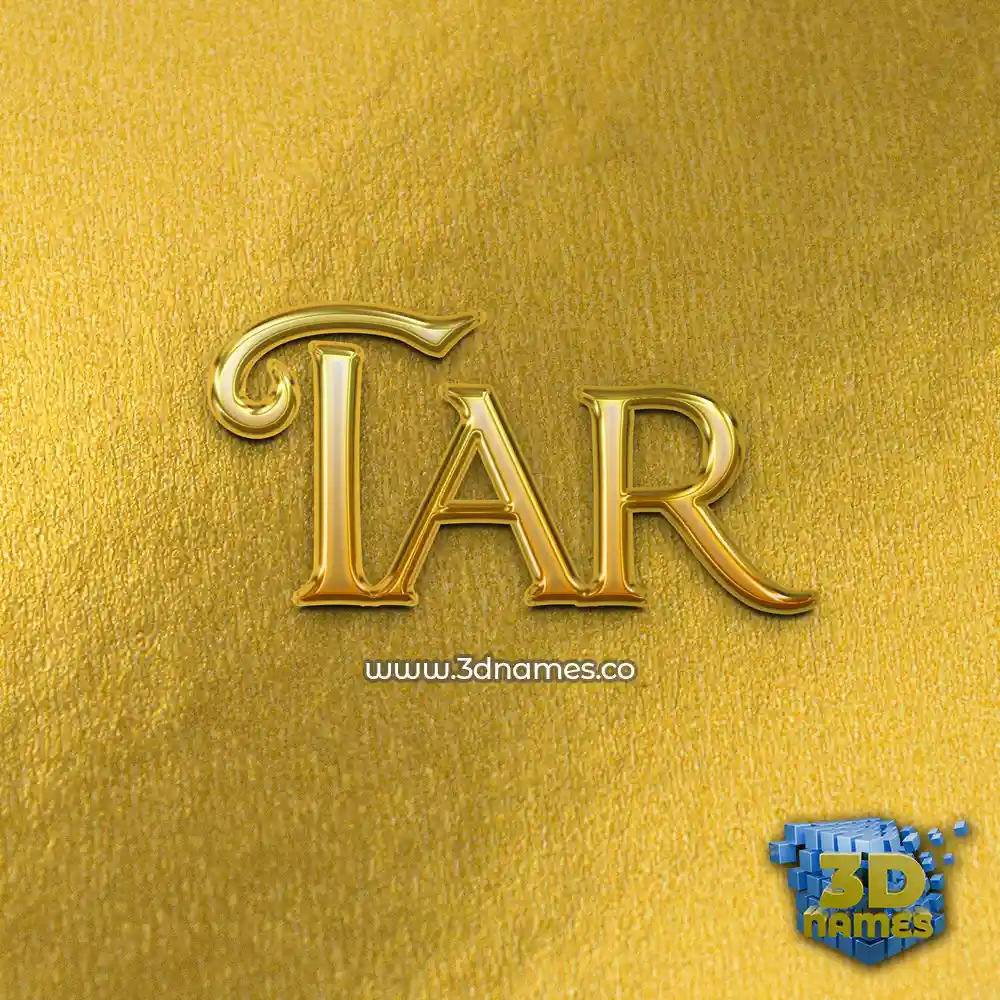 tar in All Gold style - 3D name wallpaper