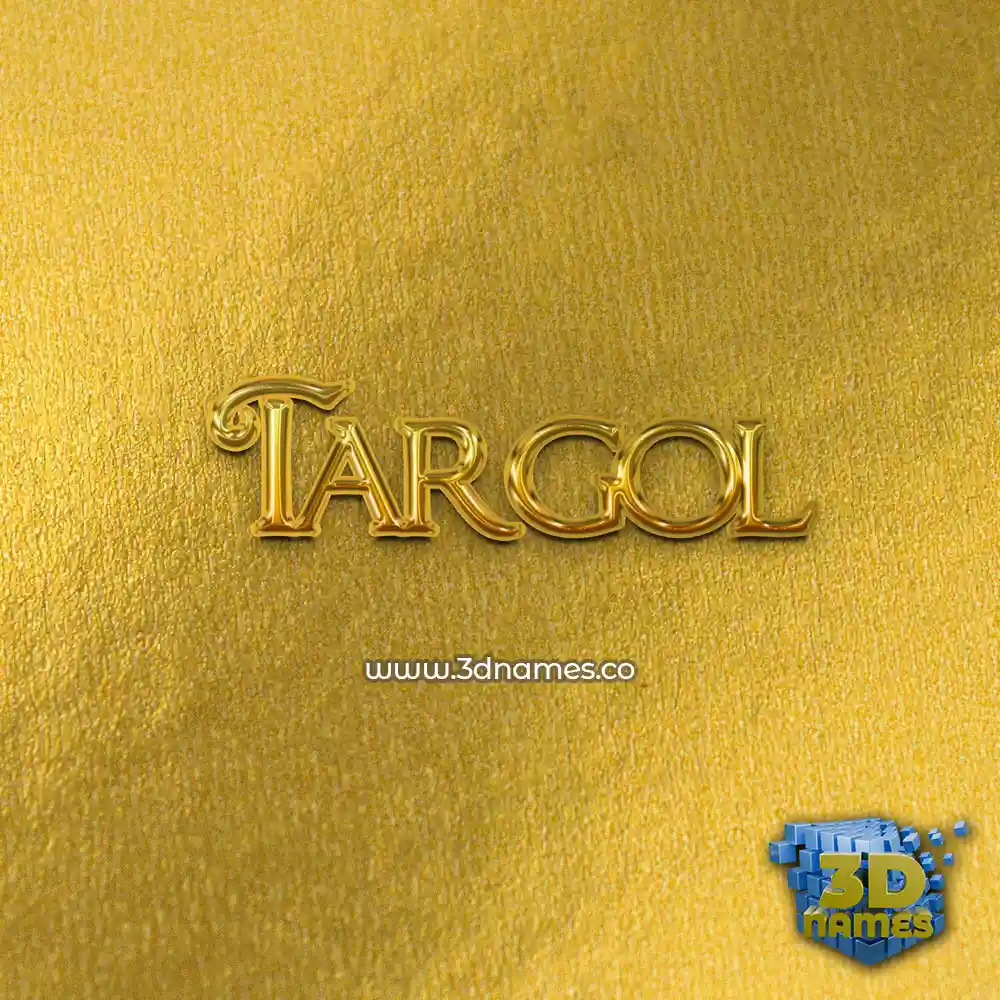 targol in All Gold style - 3D name wallpaper