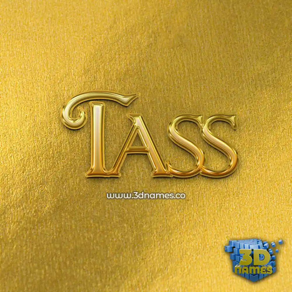 tass in All Gold style - 3D name wallpaper