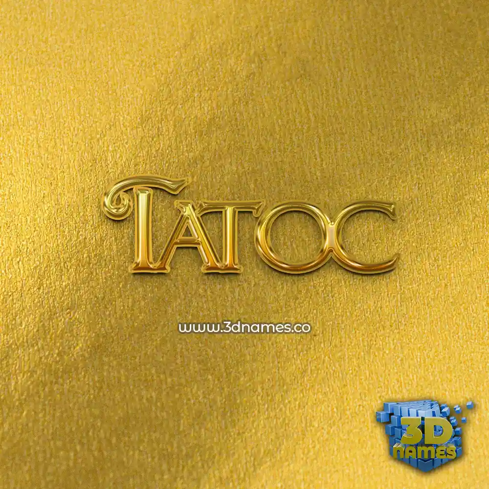 tatoc in All Gold style - 3D name wallpaper