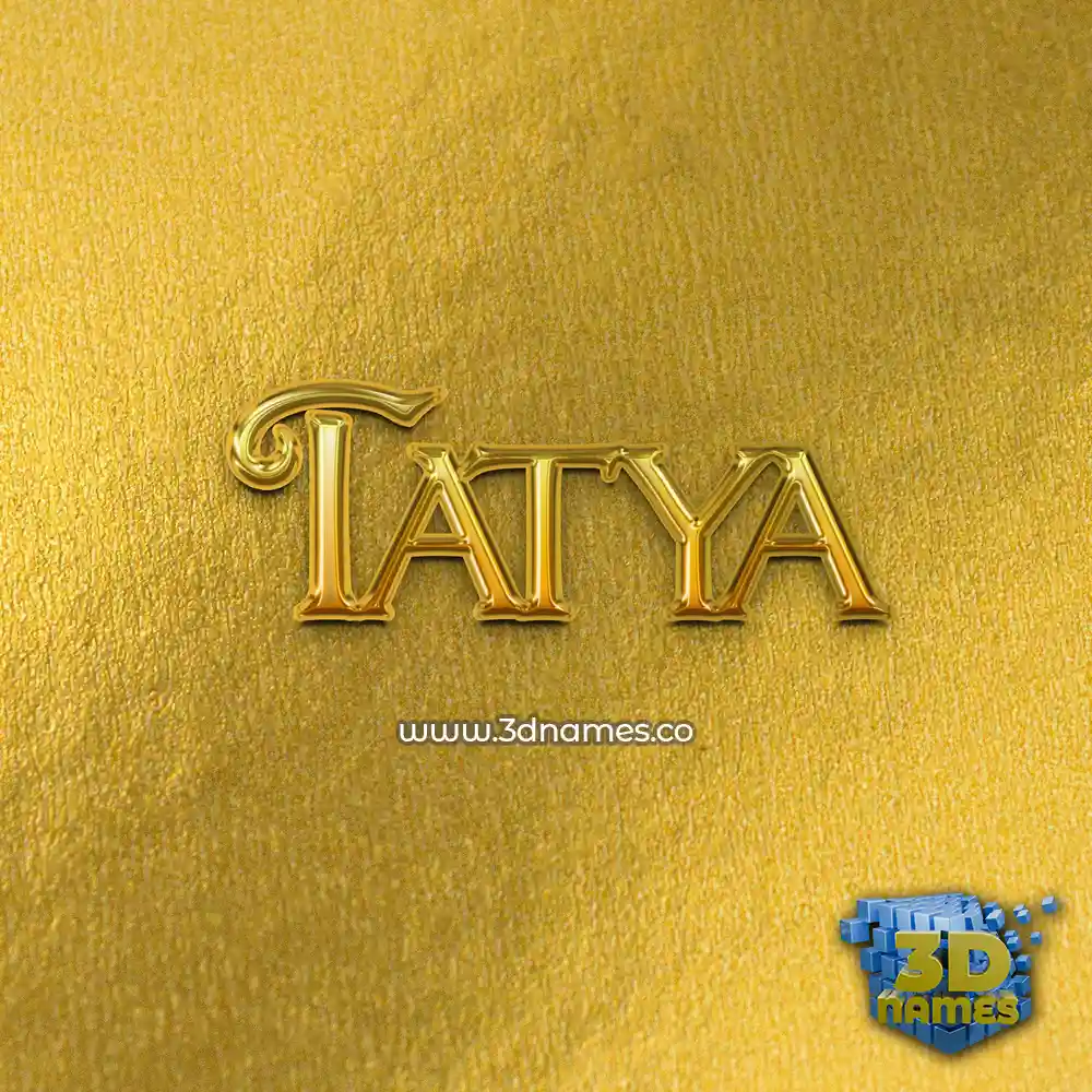tatya in All Gold style - 3D name wallpaper