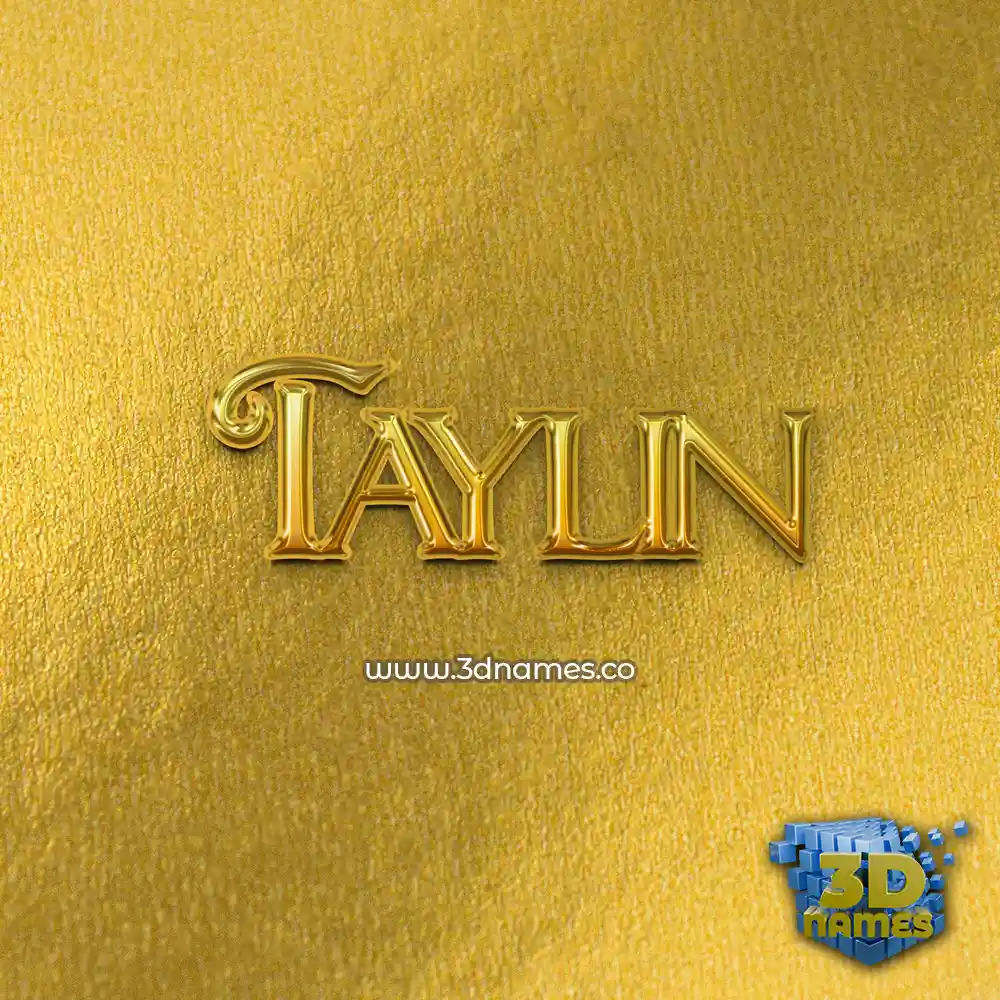 taylin in All Gold style - 3D name wallpaper