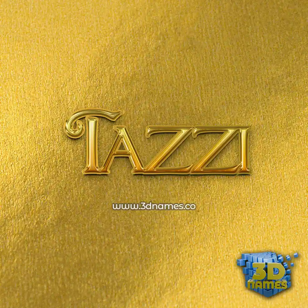 tazzi in All Gold style - 3D name wallpaper