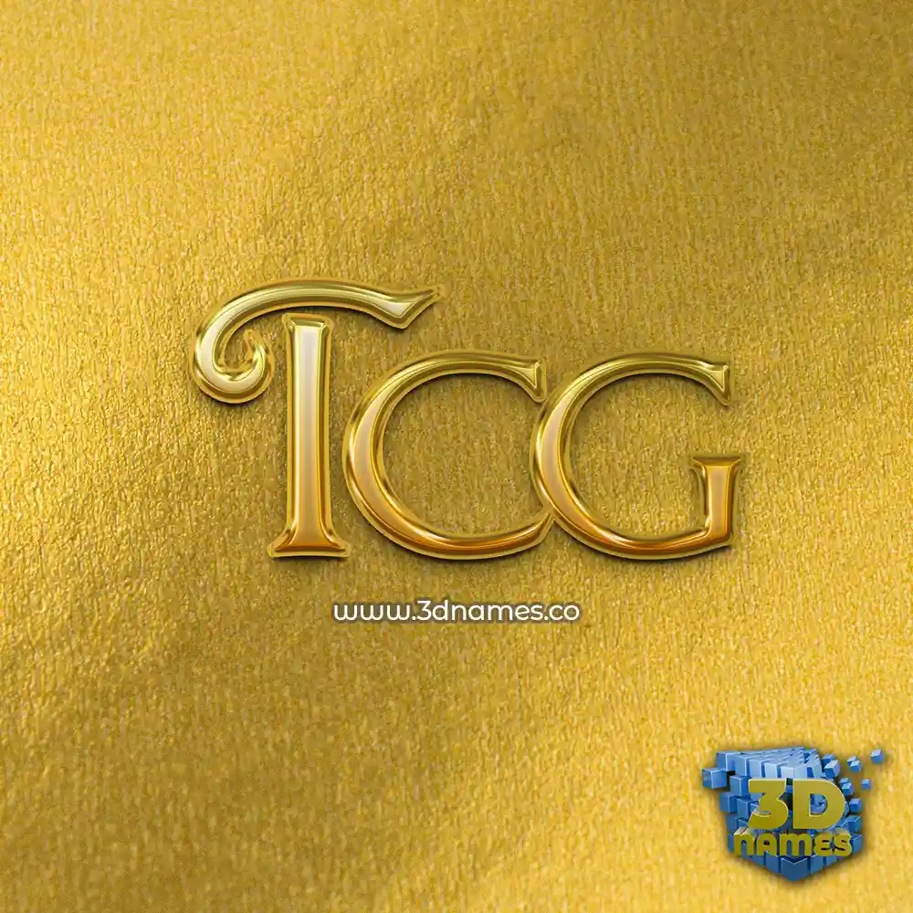 tcg in All Gold style - 3D name wallpaper